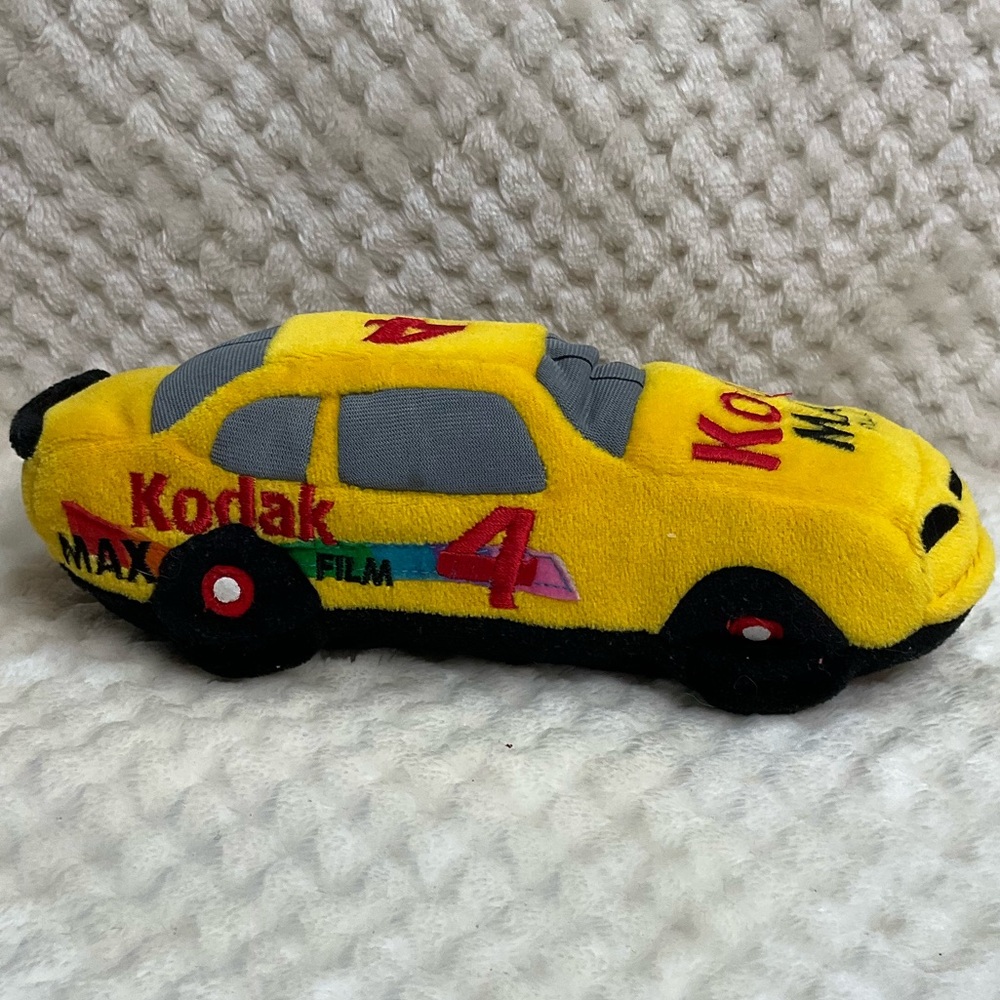 Kodak Max Film 4 Plush 1998 Beanie Racer Bobby Hamilton PJ Toys Stuffed Car